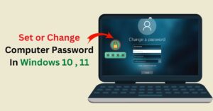 Read more about the article Windows Computer में Password Set और Change कैसे करें