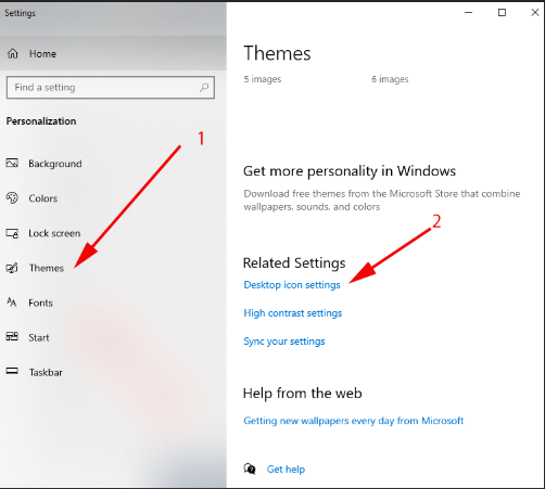 Windows 10 Theme settings