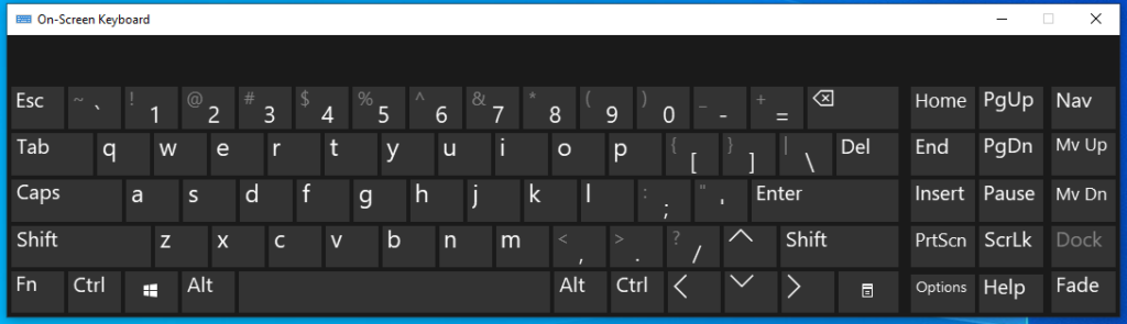 windows 10 virtual keyboard 