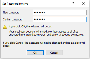 change  windows 10 user password 