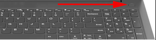laptop shutdown button 