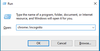 open chrome from run window