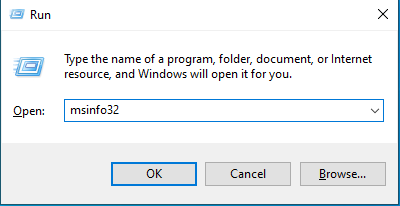 computer Run dialog windows