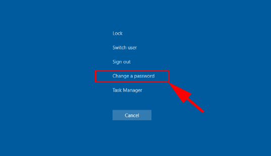 change windows user password 