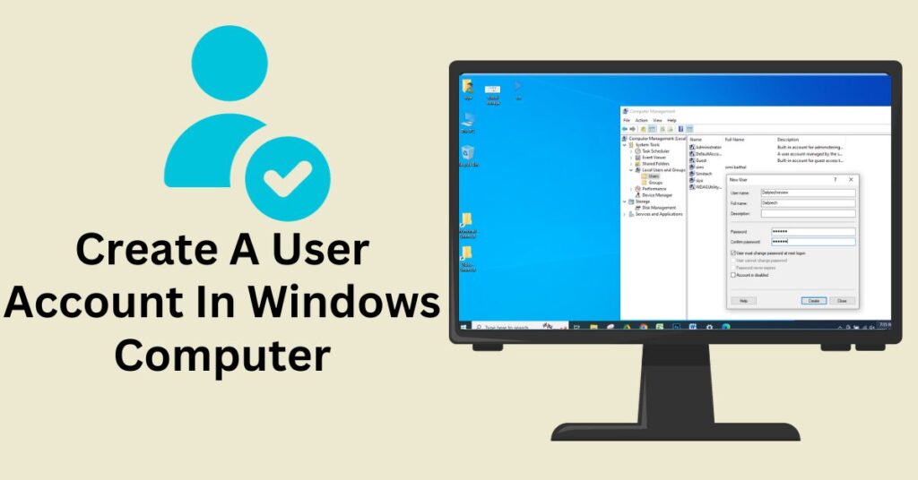 computer me user account kaise banaye