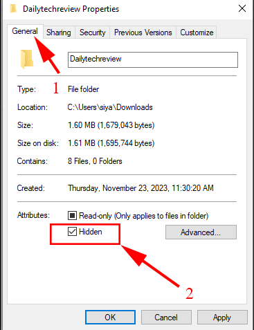 hide computer files and folder 