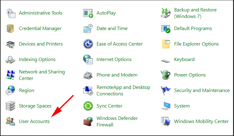 Windows Control Panel 