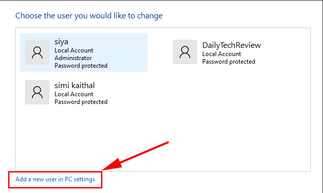 Manage Another Account