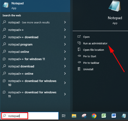 Open Notepad In Windows Computer 