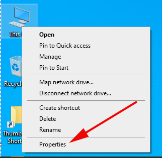 Open System Properties in windows Computer 