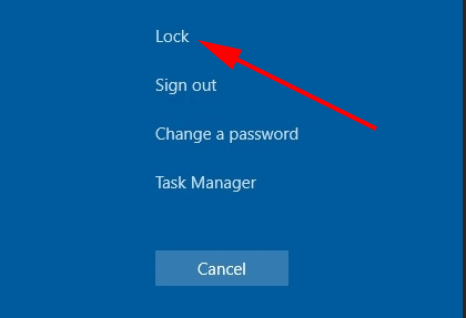 Lock Computer Screen frm Task Manager 