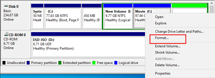 Format Drive In Windows 10 