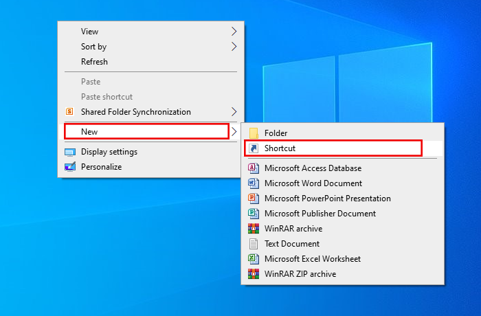 create Computer Shortcut