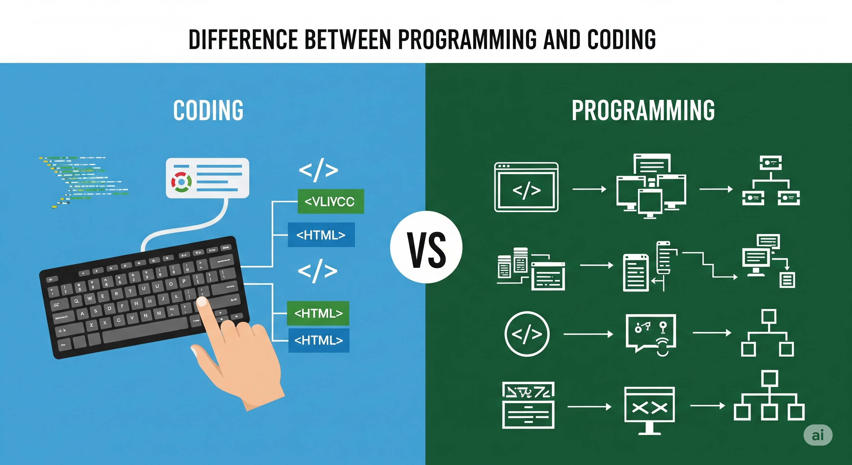 Difference Between Programming and Coding