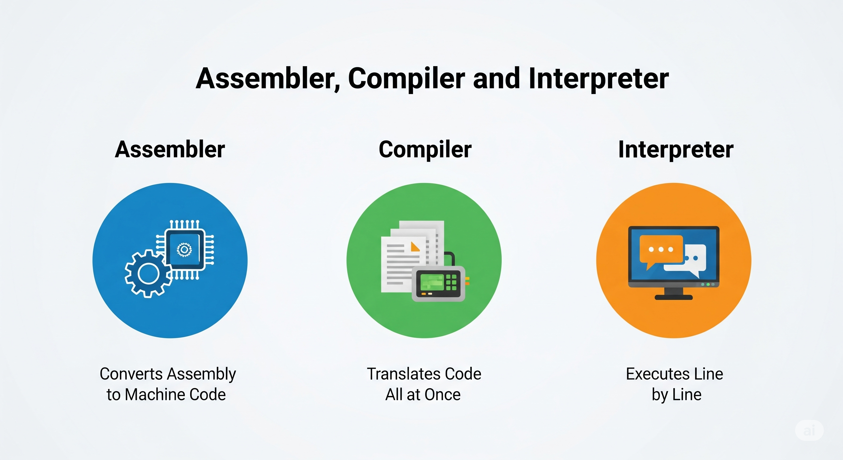 assembler compiler and interpreter