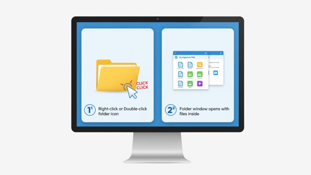 How to open a folder